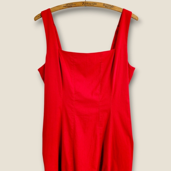 NWT ABERCROMBIE & FITCH Tik Tok Fave MILA Fit Flare Red Midi Dress XL TALL New - Picture 5 of 13